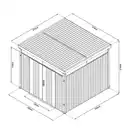 Bild 2 von Systemhaus »Premium«, Gr. 4, LxBxH: 274 x 274 x 218 cm, quarzgrau