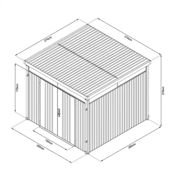 Bild 2 von Systemhaus »Premium«, Gr. 4, LxBxH: 274 x 274 x 218 cm, quarzgrau