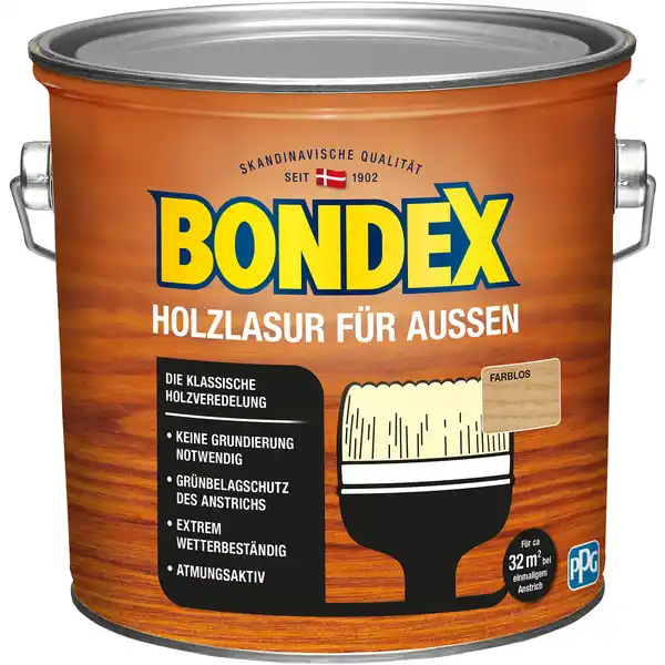 Bild 1 von Bondex Holzlasur transparent 2,5 l