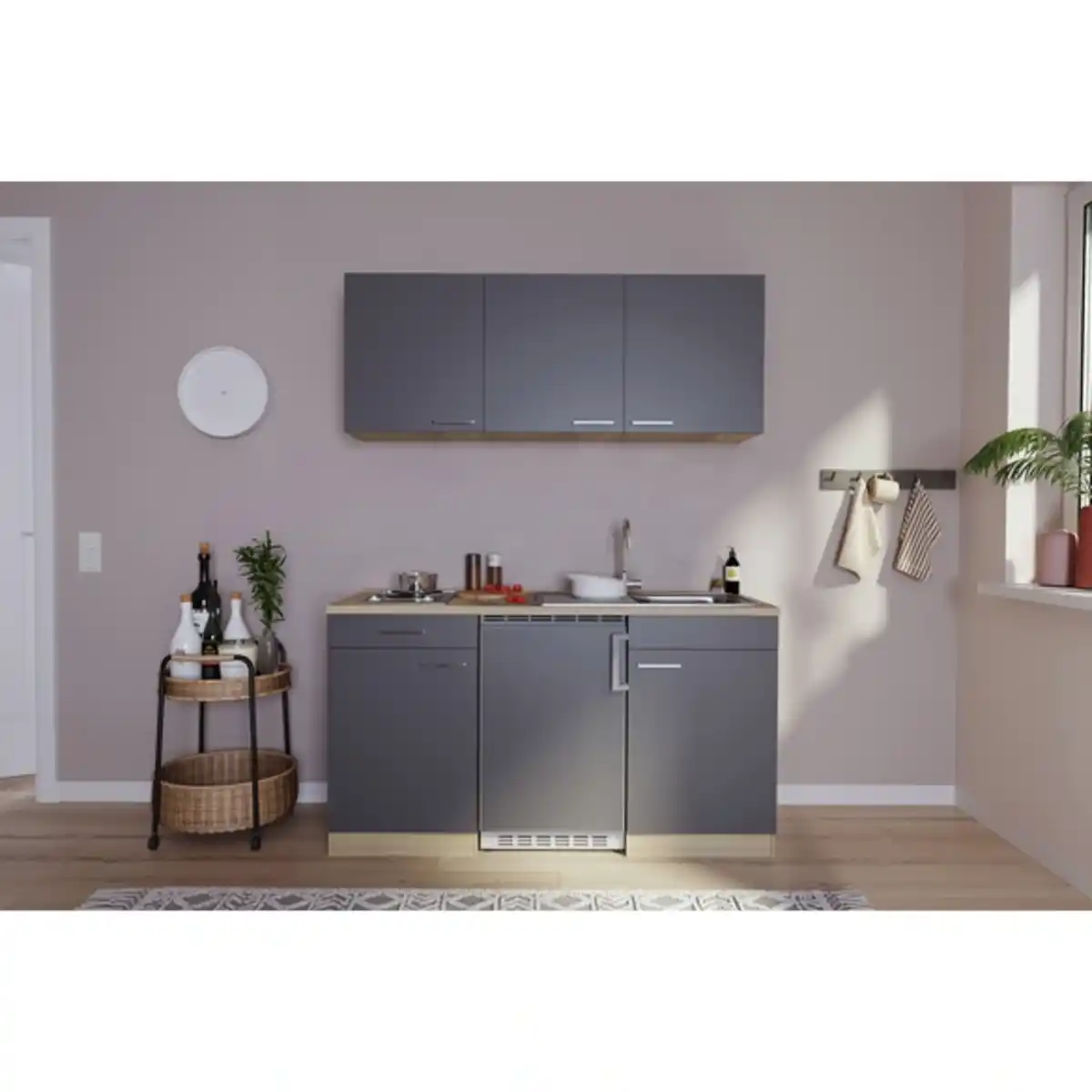 Bild 2 von Singleküche »KB150ESW«, mit E-Geräten, Gesamtbreite: 150 cm