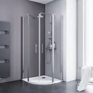 Runddusche »Alexa Style 2.0«, BxH: 80 x 192 cm, ESG, Schwenktür, Ecke