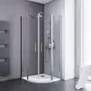 Bild 1 von Runddusche »Alexa Style 2.0«, BxH: 80 x 192 cm, ESG, Schwenktür, Ecke