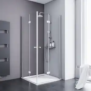 Eckeinstieg »Alexa Style 2.0«, BxH: 80 x 192 cm, Sicherheitsglas, transparent/aluminiumfarben