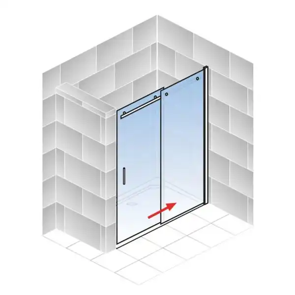 Bild 3 von Duschkabine »Alexa Style 2.0«, Schiebetür in Nische, 140 x 200 cm, Mattschwarz