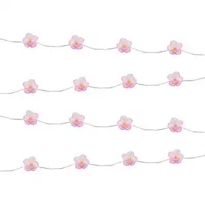 Light & More LED Solarlichterkette Blumen pink
