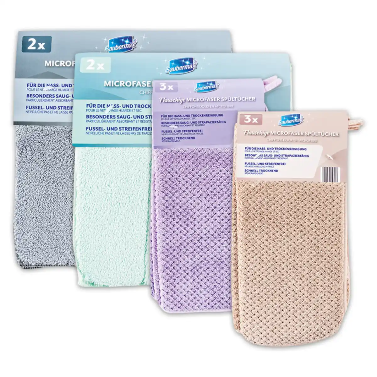Bild 1 von Saubermax Microfaser-Zaubertücher / flauschige Spültücher