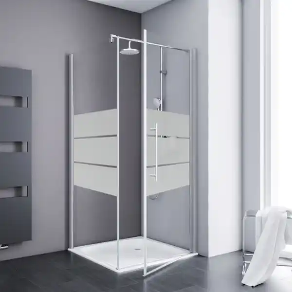 Bild 1 von Duschwand »Alexa Style 2.0«, BxH: 80 x 200 cm, ESG, Drehtür mit Seitenwand, Ecke