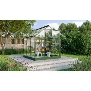 Vitavia Gewächshaus 'Triton 3800' 190,4 x 190,4 cm mit 3 mm Sicherheitsglas smaragdfarben