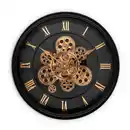 Bild 3 von Wanduhr, Ø 40 cm, Holz/Kunststoff, kupfer/schwarz