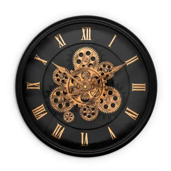 Bild 3 von Wanduhr, Ø 40 cm, Holz/Kunststoff, kupfer/schwarz