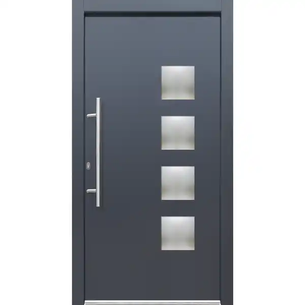 Bild 1 von Alu-Kunststoffhaustür 'Lugano' anthrazit/weiß 110 x 210 cm, Anschlag links