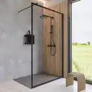 Bild 1 von Walk-In Dusche »Black Style«, Höhe: 200 cm, eckig, mattschwarz