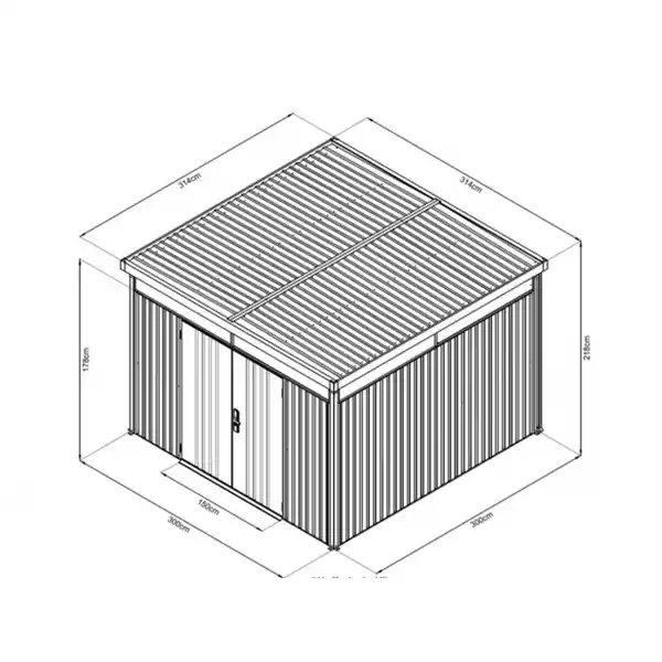Bild 2 von Systemhaus »Premium«, Gr. 5, LxBxH: 314 x 314 x 218 cm, quarzgrau
