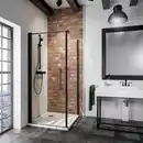 Bild 3 von Duschkabine »Alexa Style 2.0«, Drehtür inklusive SW, 90 x 90 x 192 cm, Mattschwarz