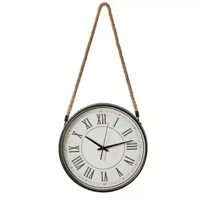 Wanduhr, Ă 35 cm, Vintage, weiĂ