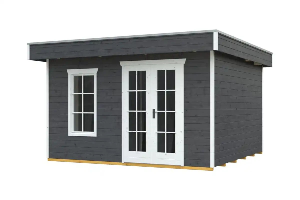 Bild 1 von SKAN HOLZ Gartenhaus Breda 380 x 300 cm schiefergrau mit Fußboden