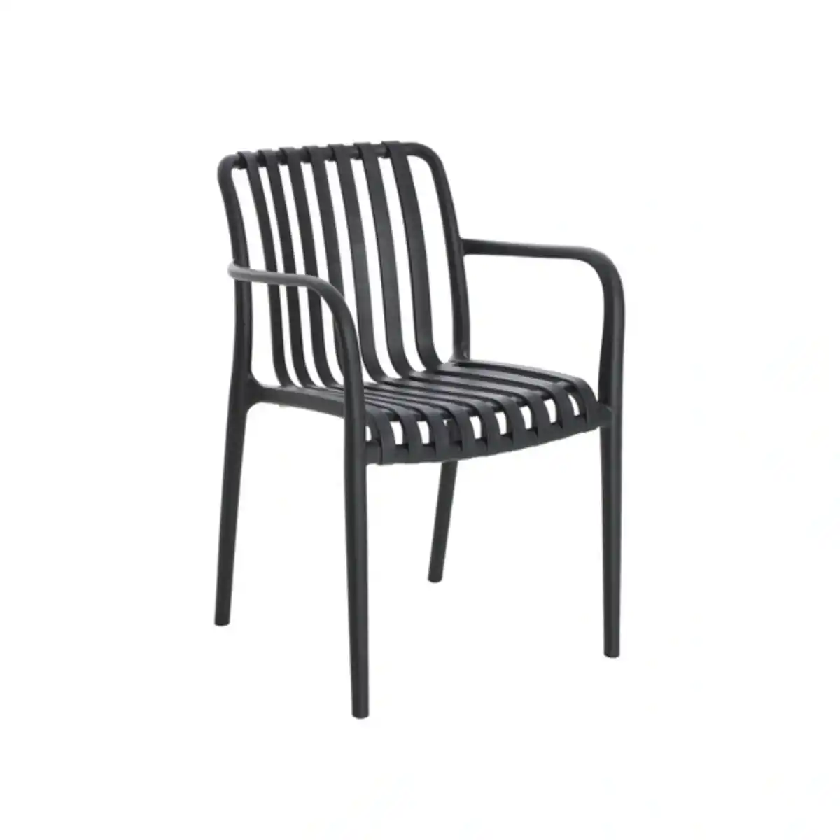 Bild 1 von Stapelstuhl »Rosika«, BxTxH: 56 x 42/58 x 81 cm, Kunststoff, schwarz