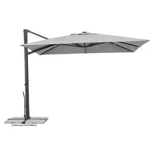 Schneider Ampelschirm 'Rhodos Smart' silbergrau 300 x 300 cm