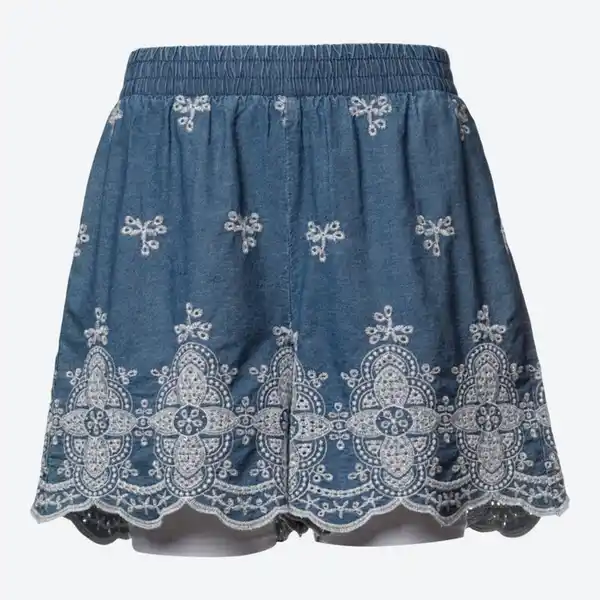 Bild 2 von Damen-Shorts mit Lochstickerei