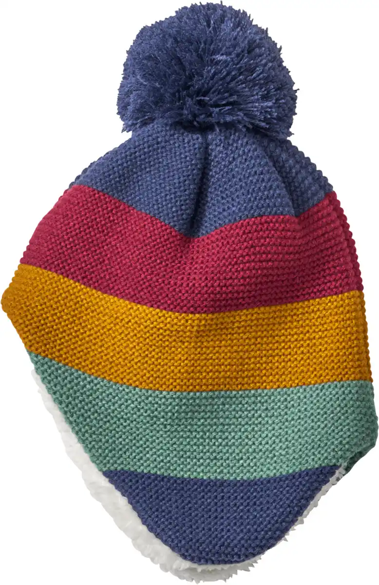 Bild 1 von PUSBLU Mütze aus Strick & mit Teddyfutter, bunt, Gr. 54/55