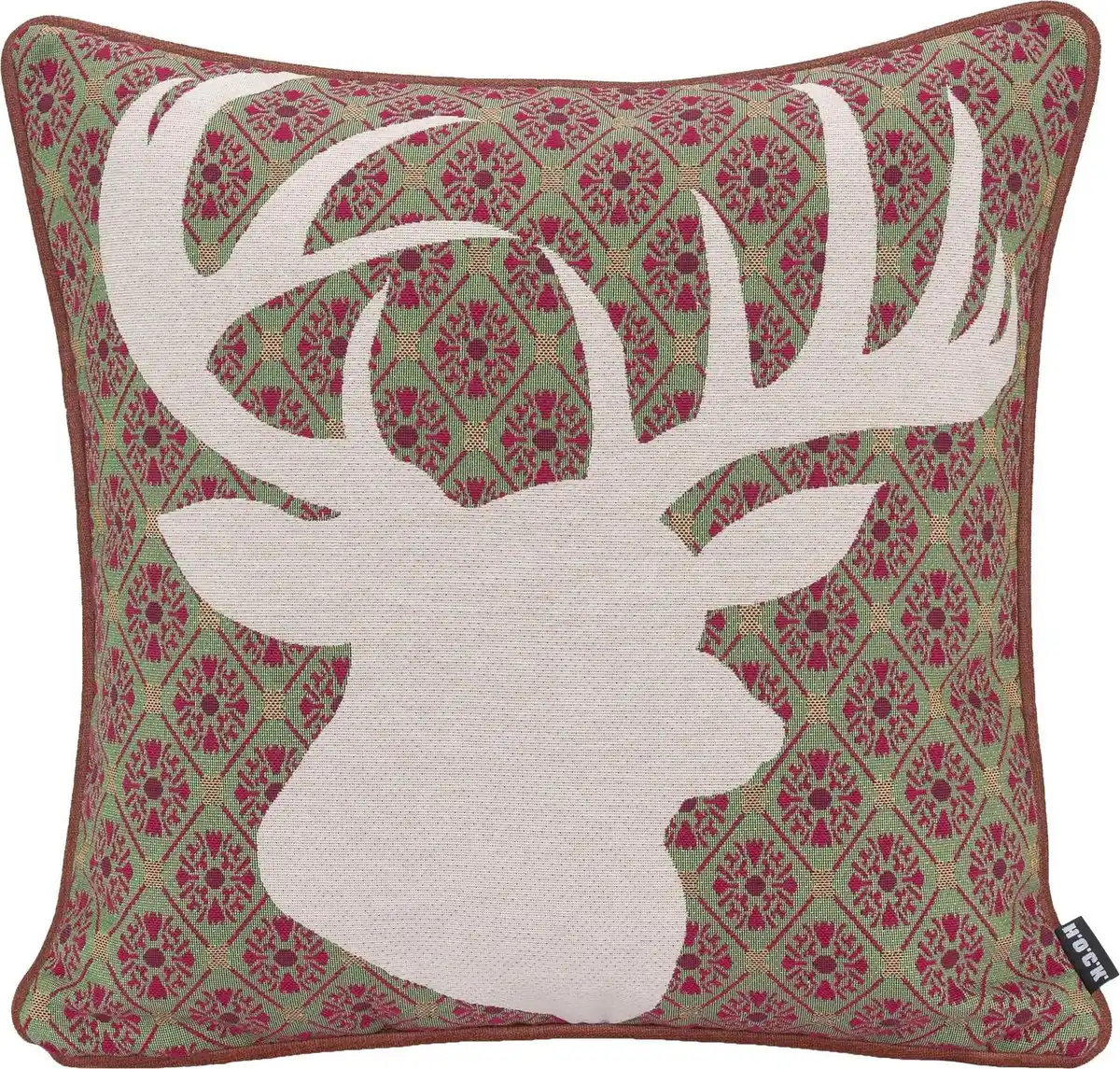 Bild 1 von H.O.C.K. Dekokissen Harry Hirsch, im modernen Landhausstil, Wendekissenhülle mit Füllung, 1 Stück