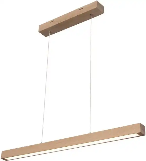 Bild 1 von SPOT Light Pendelleuchte SMAL, Dimmfunktion, LED fest integriert, Warmweiß, Hängeleuchte, Eichenholz, mit integriertem 24V-LED-Modul, Touch Dimmer