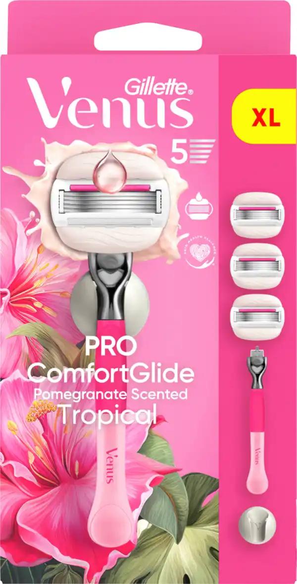 Bild 1 von Gillette Venus Rasierer, Pro Comfortglide Tropical, Starterset