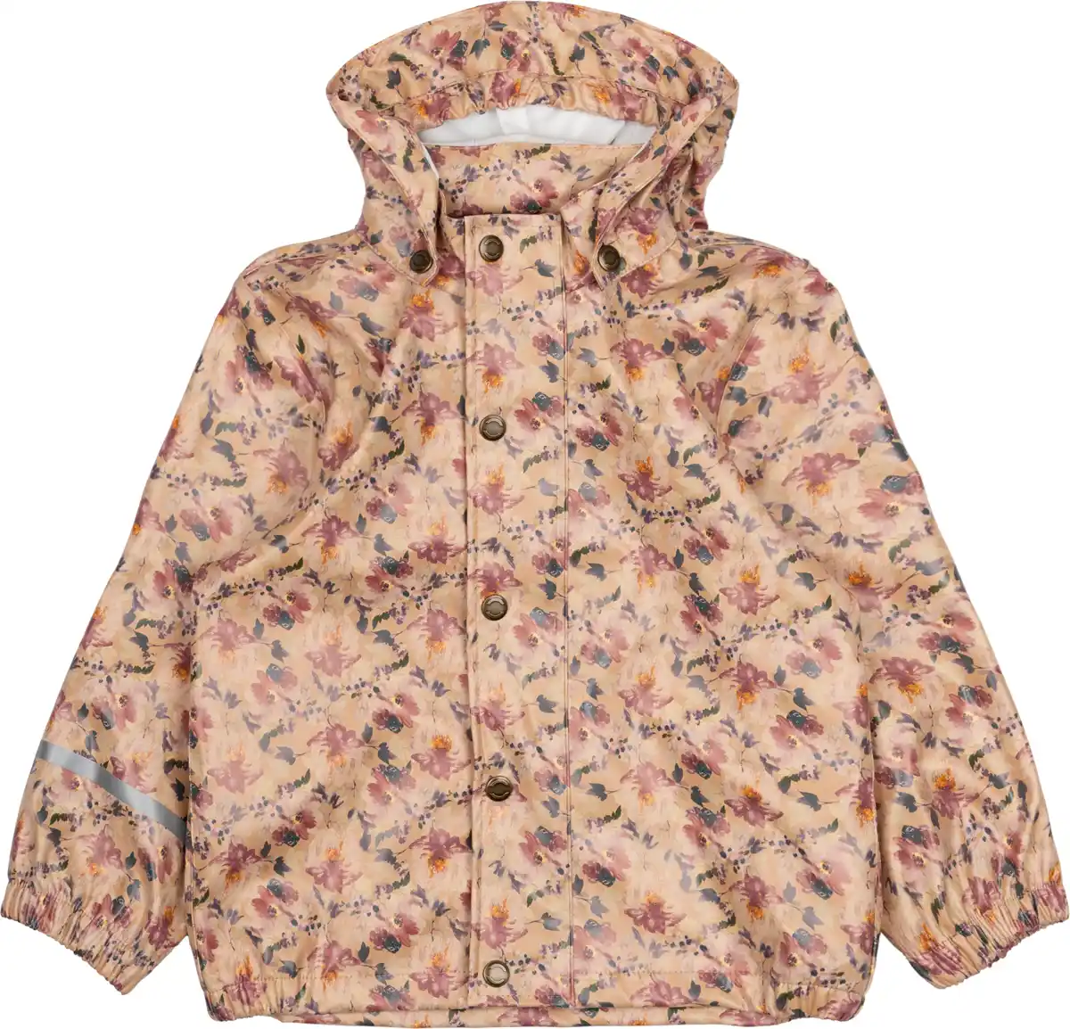Bild 1 von Mikk-Line Regenjacke mit Blumen-Muster, braun & rosa, Gr. 98/104