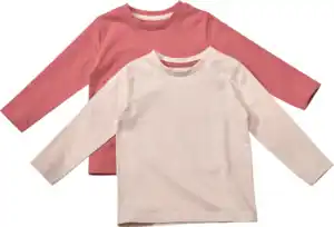 ALANA Langarmshirts, rosa + beige, Gr. 140
