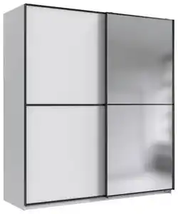 Schwebetürenschrank Ulm Weiß, Weiß