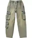 Bild 1 von Ausgewaschene Cargo-Jeans, jeansblau hell ausgewaschen