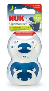 NUK Schnuller Signature Night Silikon 18-36 Monate, 2 Stk