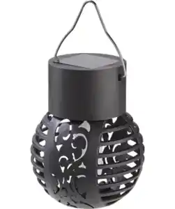Hängende Solarleuchte, schwarz