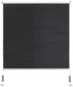 Plissee Light in Schwarz ca. 120x130cm, Grau