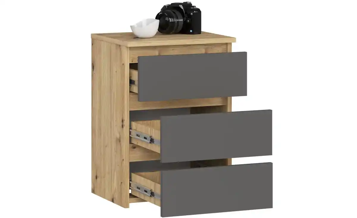 Bild 4 von Nachttisch mit 3 Schubladen Carlo