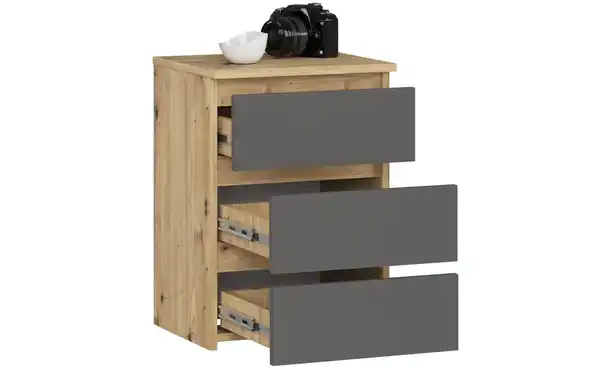 Bild 4 von Nachttisch mit 3 Schubladen Carlo