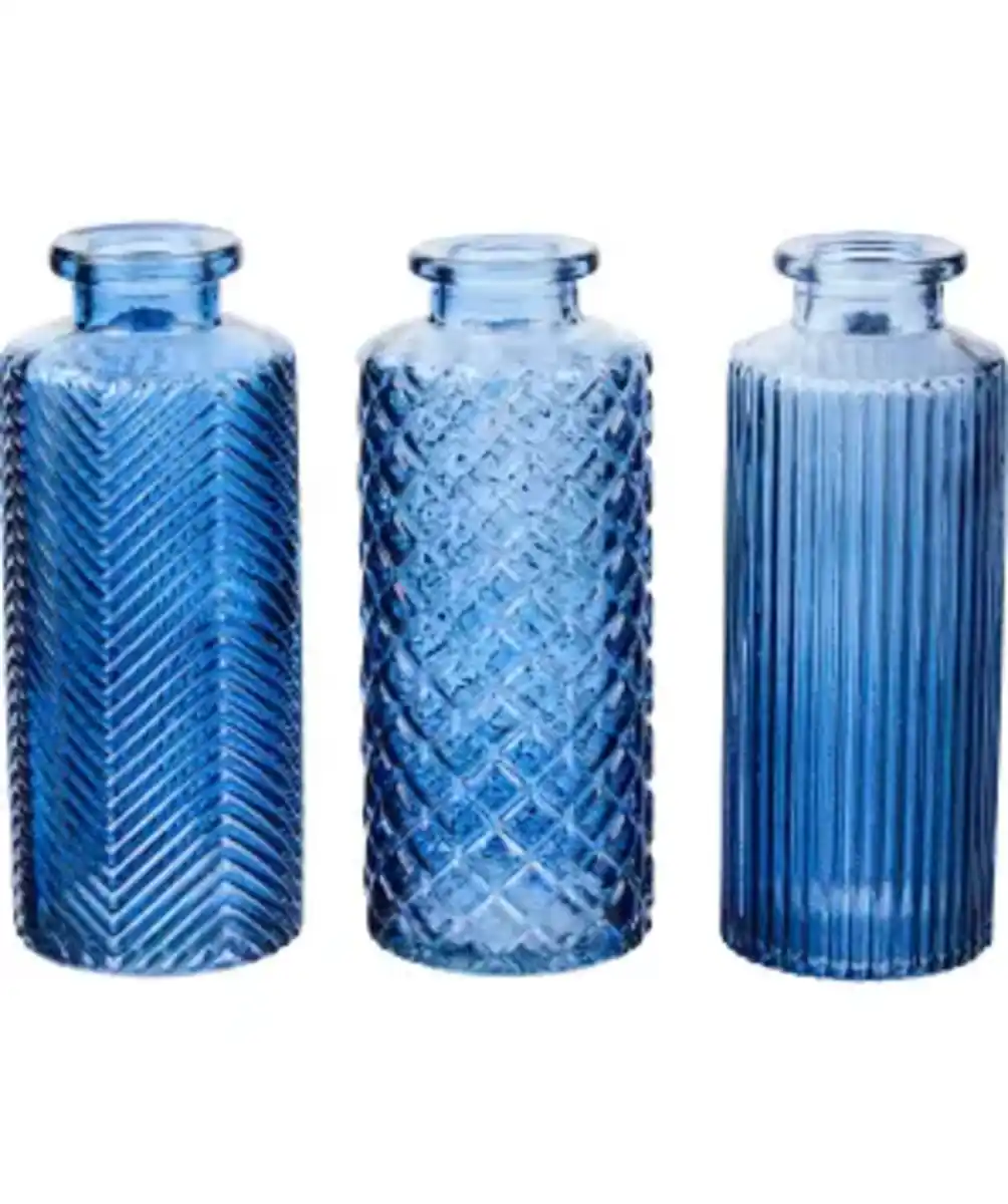 Bild 1 von Strukturierte Glasvasen, blau
