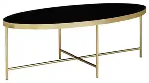 Couchtisch 'WL5.993' ca. 110x56 cm, schwarz, Schwarz, Goldfarben