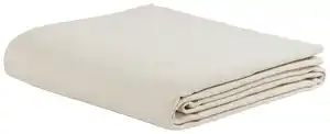 Überwurf Dobby Uni in Weiß/Taupe ca. 140x210cm, Weiß, Taupe