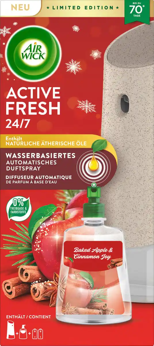 Bild 1 von Air Wick Active Fresh automatisches Duftspray Apple&Cinnamon Starter-Set, 1 Stk