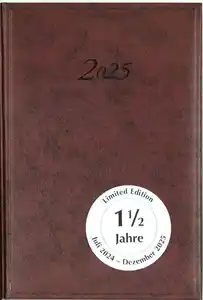 Kalender-Buch A5 Juli 2024 - Dezember 2025 rot, 1 Stk