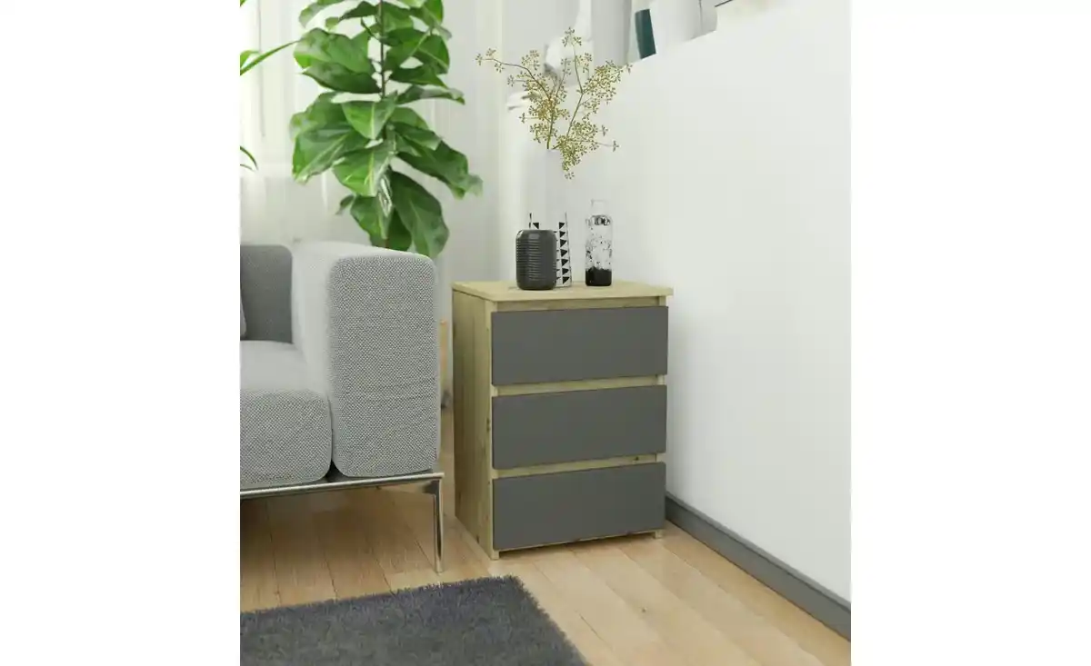 Bild 1 von Nachttisch mit 3 Schubladen Carlo