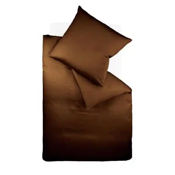 Bild 1 von Fleuresse Bettwäsche, Braun, Textil, 155x220 cm, Textiles Vertrauen - Oeko-Tex®, schadstoffgeprüft, bügelleicht, hautfreundlich, pflegeleicht, Schlaftextilien, Bettwäsche, Bettwäsche, Satin-Bet