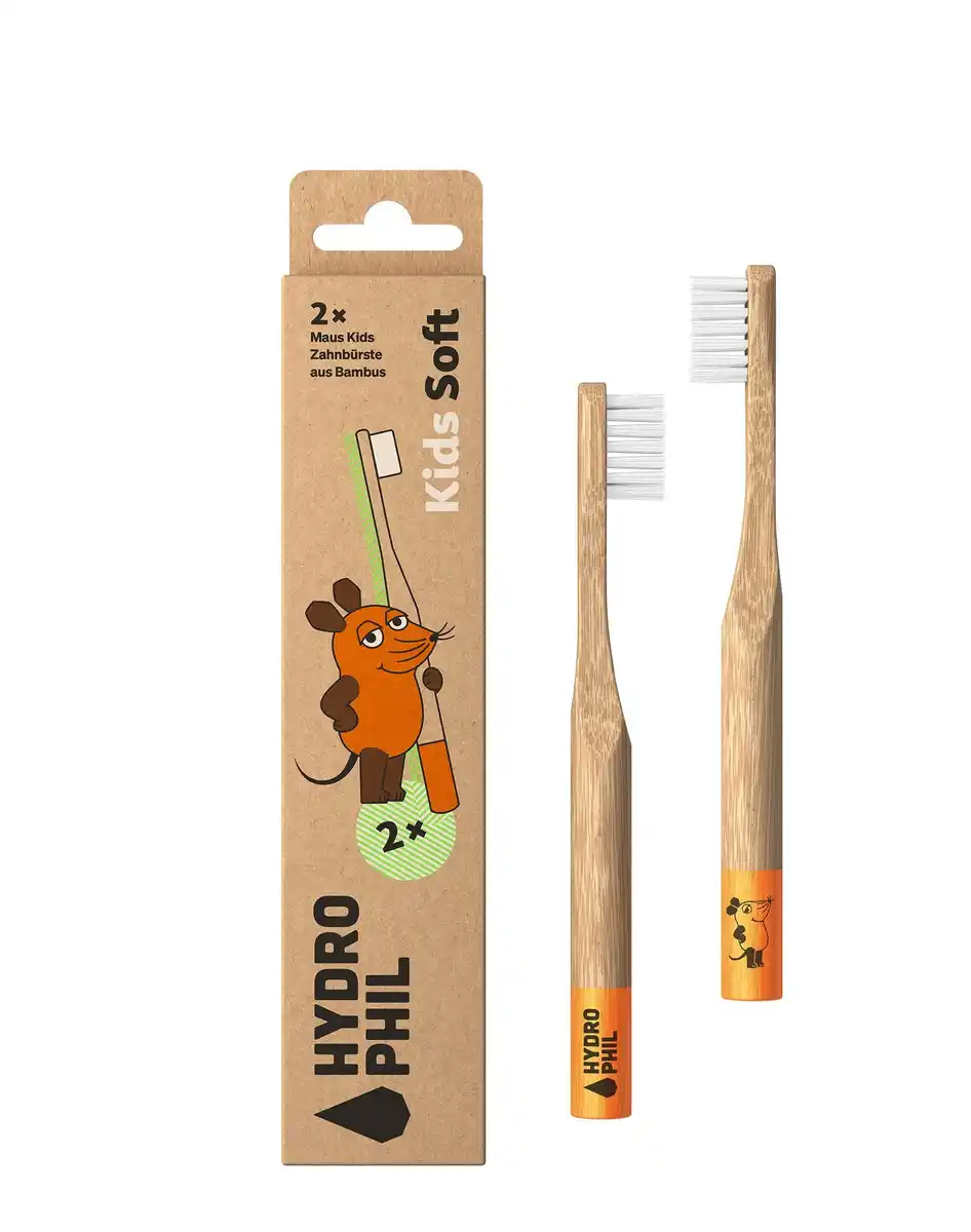 Bild 1 von HYDROPHIL KIDS Bambuszahnbürste Die Maus, 2 Stk