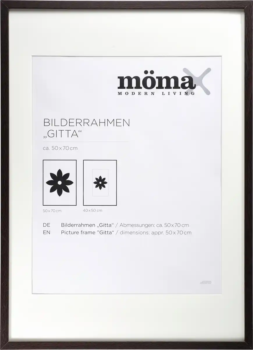 Bild 1 von Bilderrahmen Gitta aus Holz ca. 50x70cm, Wengefarben