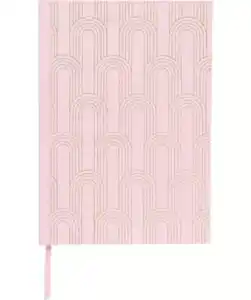 Notizbuch Samt, rosa gemustert