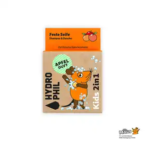 HYDROPHIL Kids 2in1 Shampoo & Dusche Fruchtiger Apfel Maus, 60 g