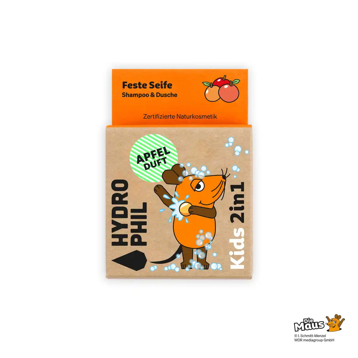 Bild 1 von HYDROPHIL Kids 2in1 Shampoo & Dusche Fruchtiger Apfel Maus, 60 g