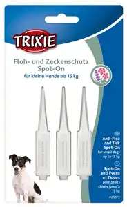 Trixie Floh/Zeckenschutz Spot-On** für kleine Hunde bis 15 kg Inhalt: 3 x 5 ml, 4.5 ml