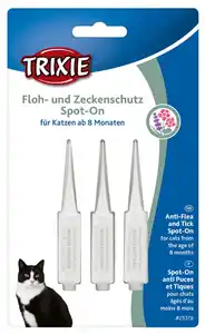 Trixie Floh/Zeckenschutz Spot-On** für Katzen ab 8 Monaten Inhalt: 3 x 1 ml, 3 g